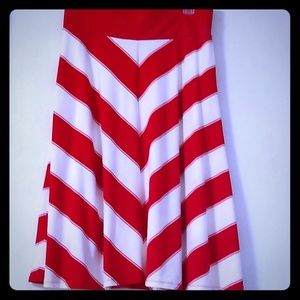 Old Navy A-line Skirt Red & White Medium
